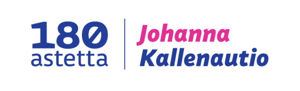 180 astetta Johanna Kallenautio tekstivinjetti