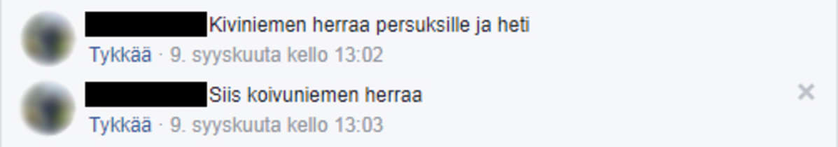 Facebook-kommentti