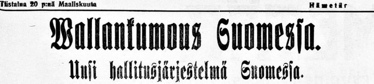 Kuvakaappaus Hämettärestä sadan vuoden takaa