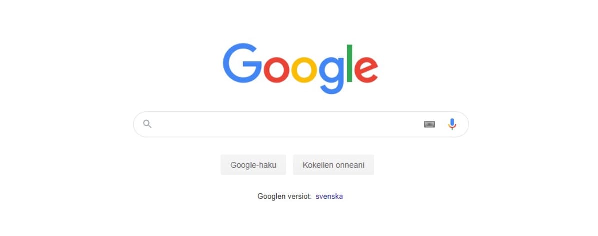 Googlen etusivu