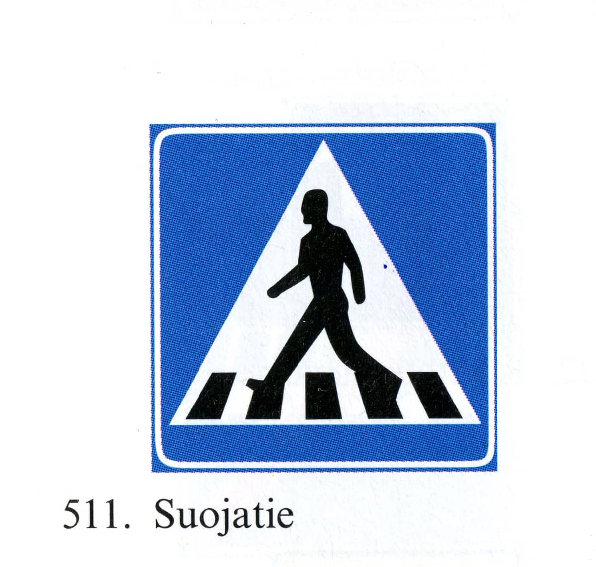 Suojatien merkki vuodelta 1982
