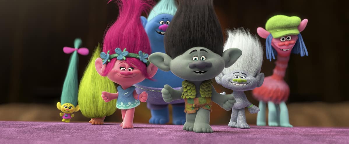 Trolls-elokuvan lehdistökuva - ryhmäkuva.