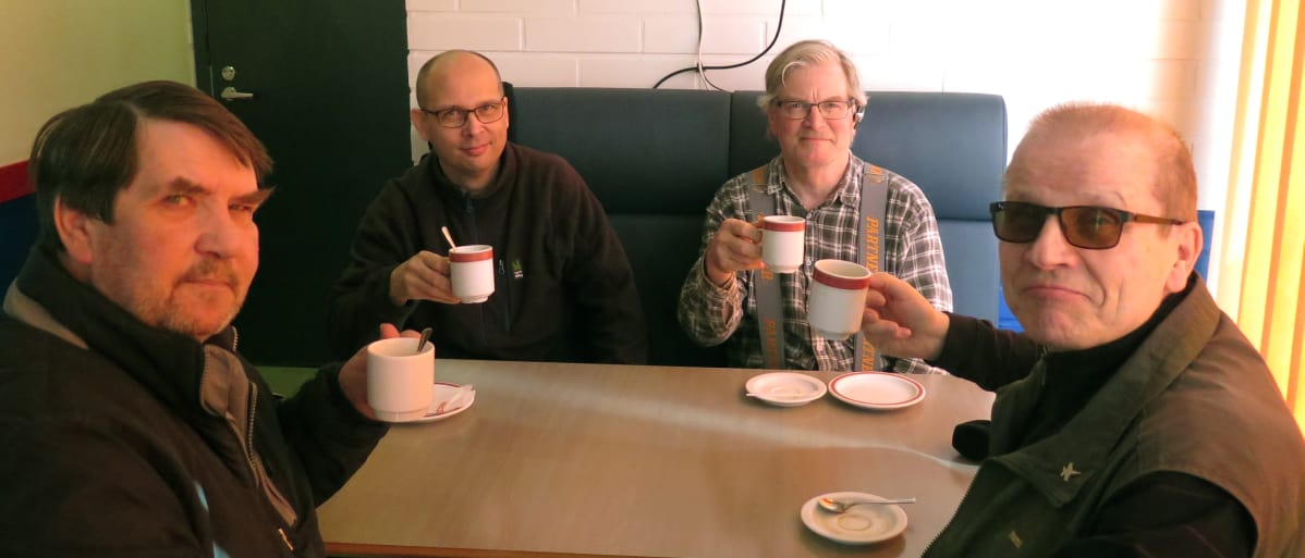 Tapio Matsola, Matti Kannisto, Petri Louhi ja Pertti Kirjonen