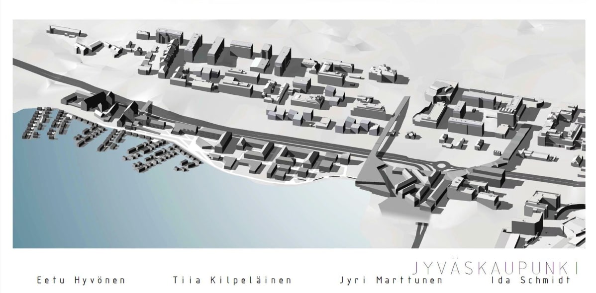 Jyväskaupunki -suunnitelmassa Jyväsjärven ranta ei ole enää pelkkä ranta, vaan osa kaupunkirakennetta.