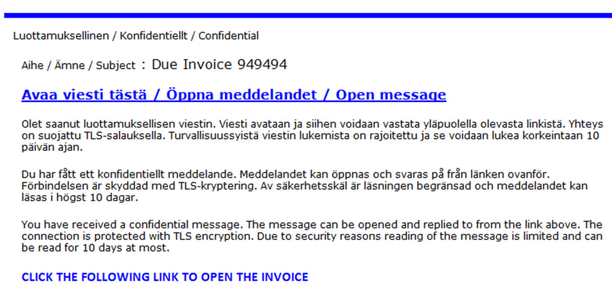 tietojenkalastelu ilmoitus