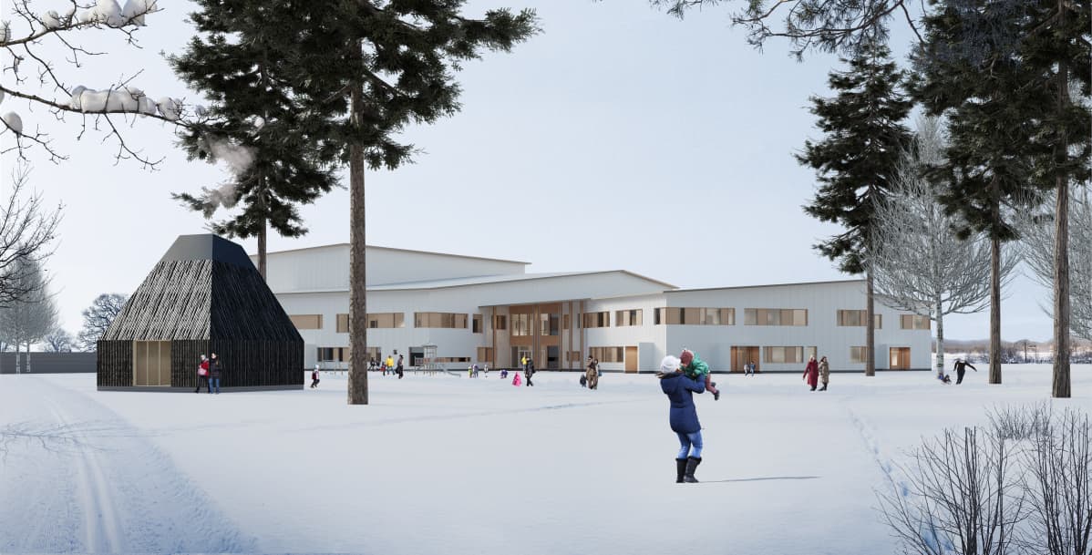 Havainnekuva Ivalon koulukeskuksesta