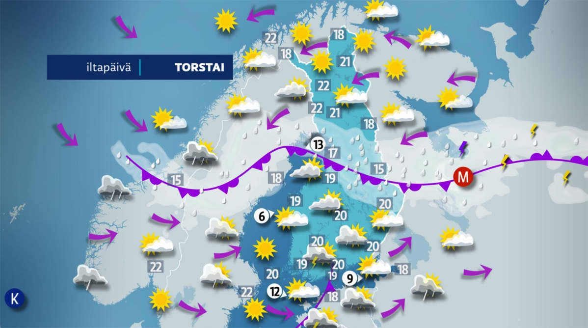 torstain sääkartta