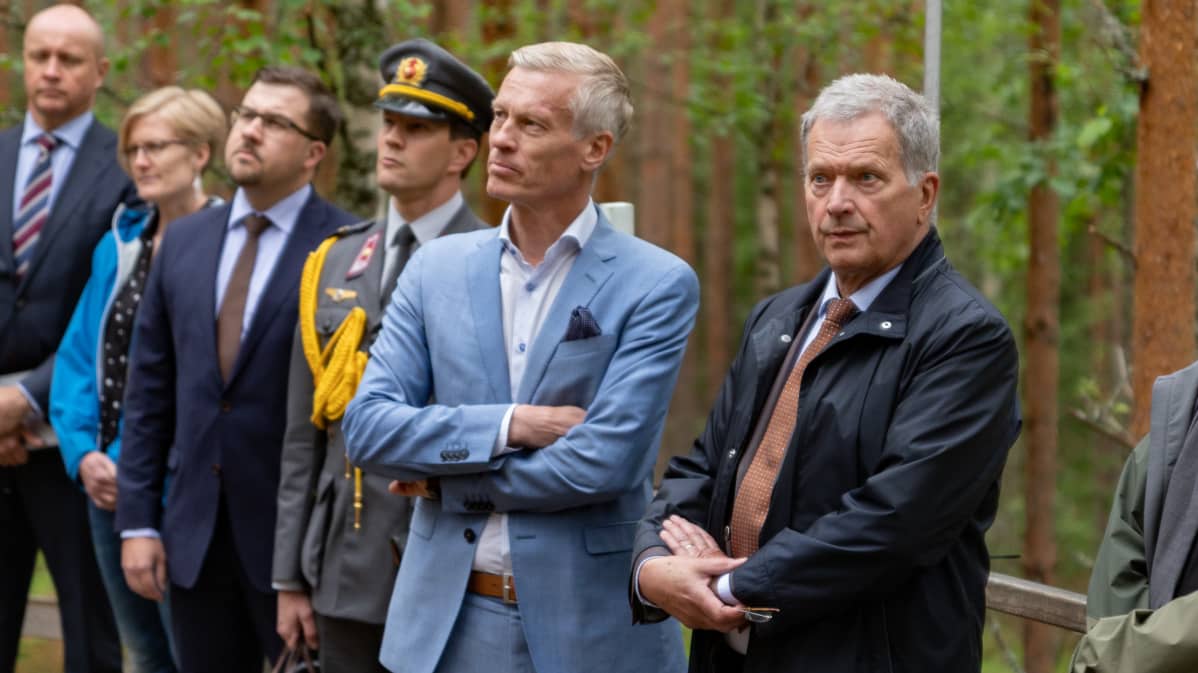 Presidentti Niinistö Hyytiälässä