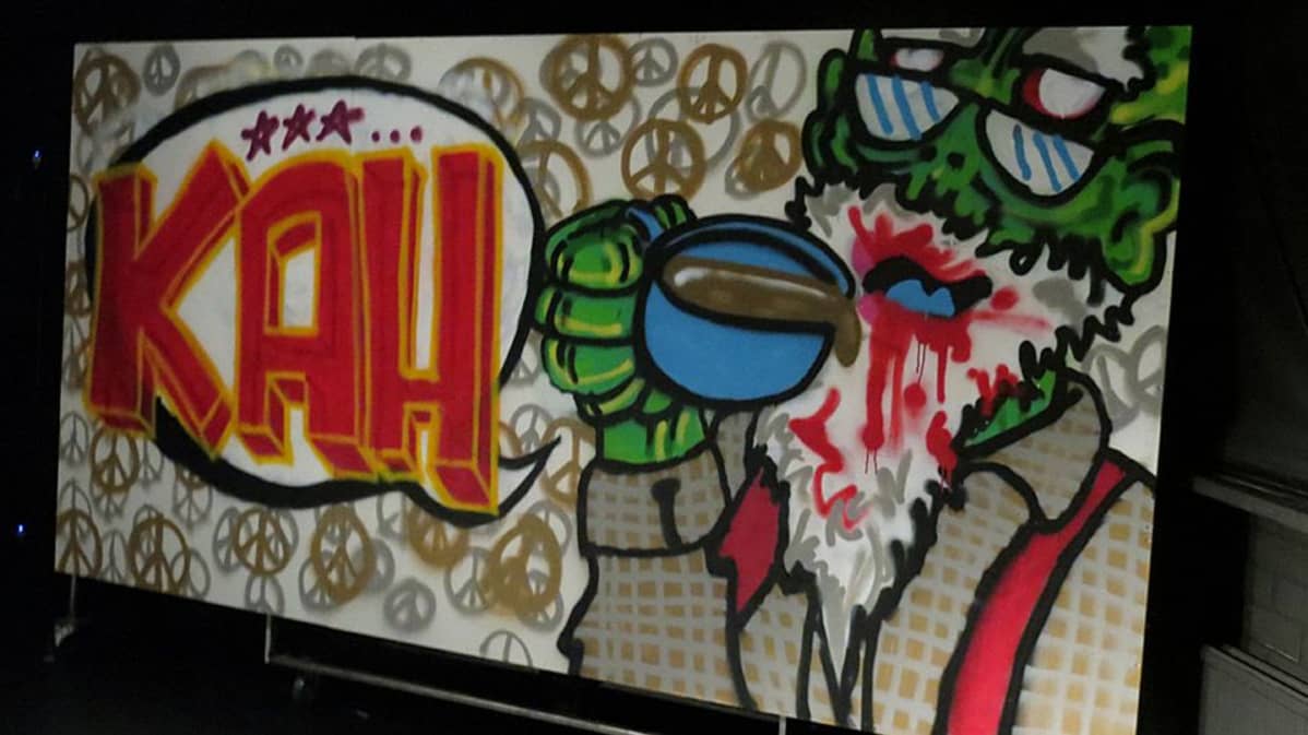 Boom Kah-esityksen graffiti