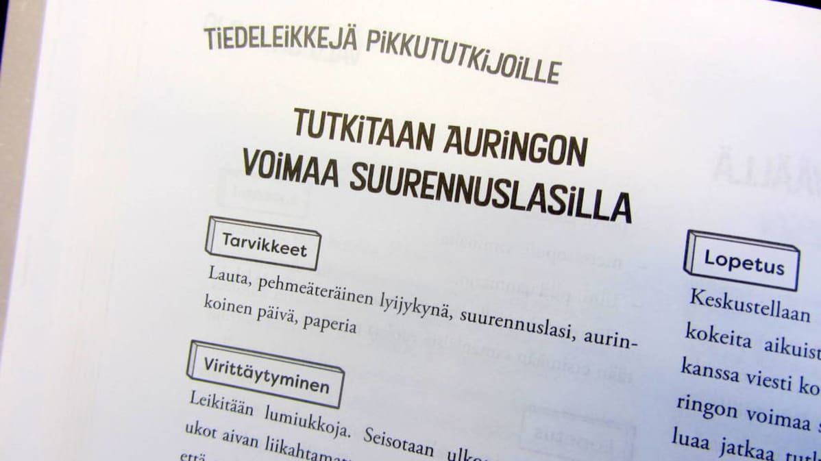 Ohje auringon voiman tutkimiseen