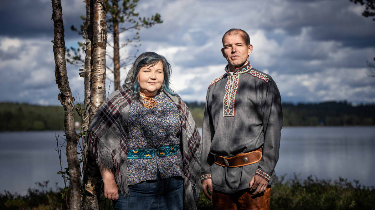 Hanna-Maaria Kiprianoff ja Veikko Feodoroff kolttien luottamusmiesvaalit 2020.