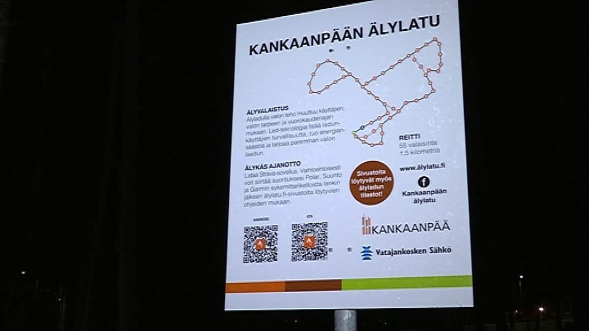 Kankaanpään älyladun kyltti