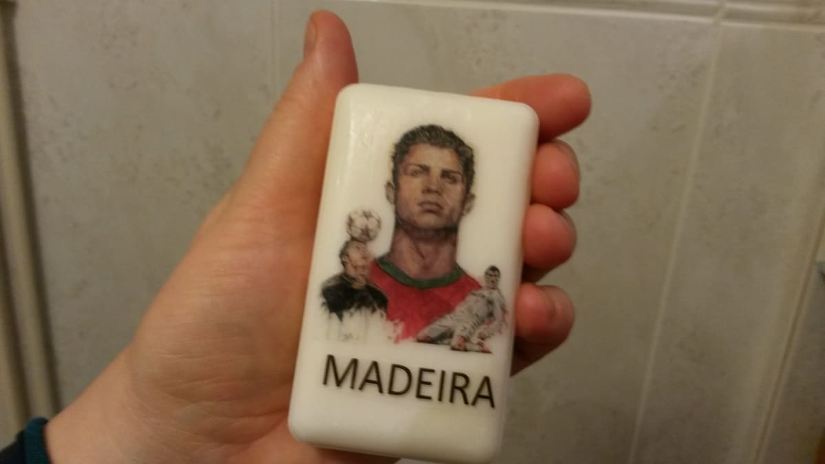 Kuva Ronaldo-saippuasta