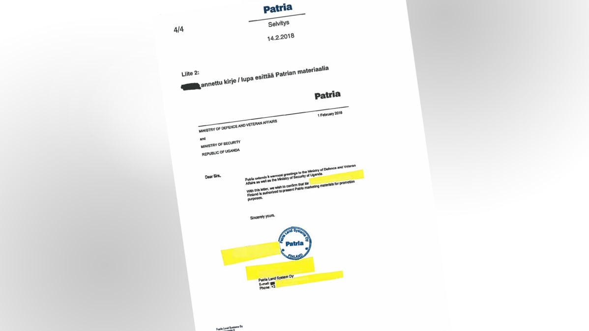 Kuvakaappaus Patrian selvityksestä