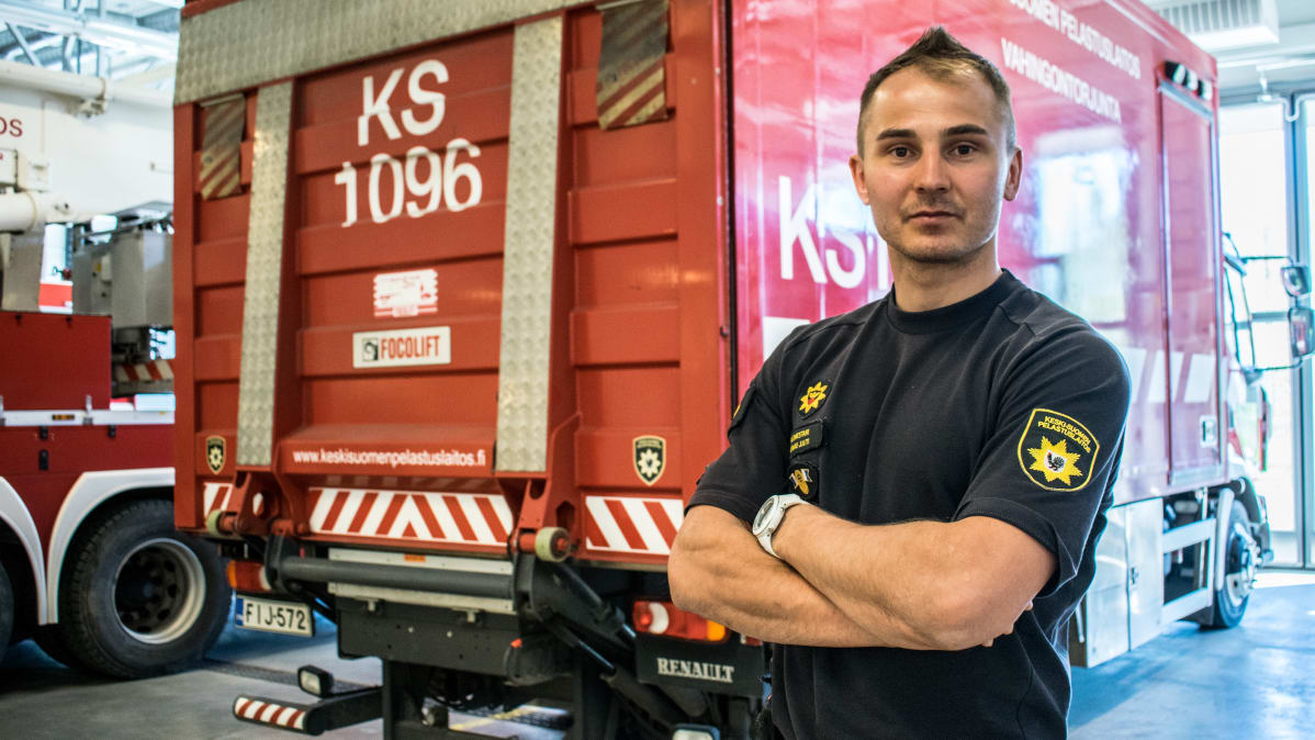 Päivystävä palomestari Tuomas Juuti Keski-Suomen Pelastuslaitokselta.