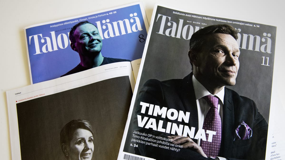 Talouselämä -lehtien kansia.