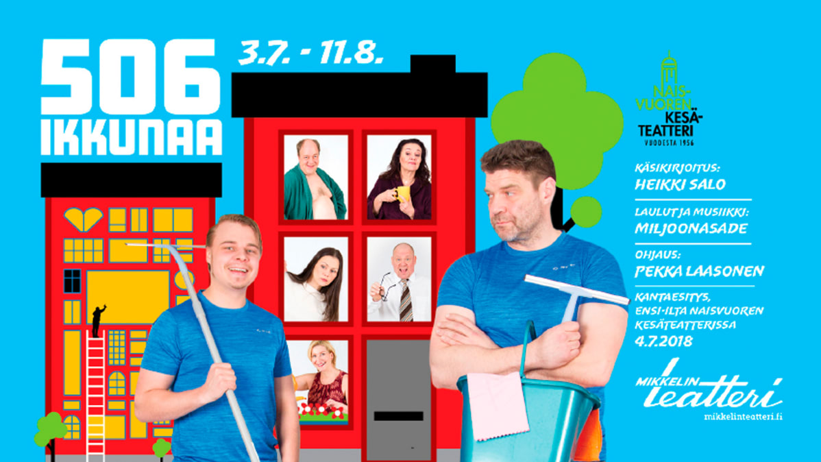 506 ikkunaa -esityksen mainos.