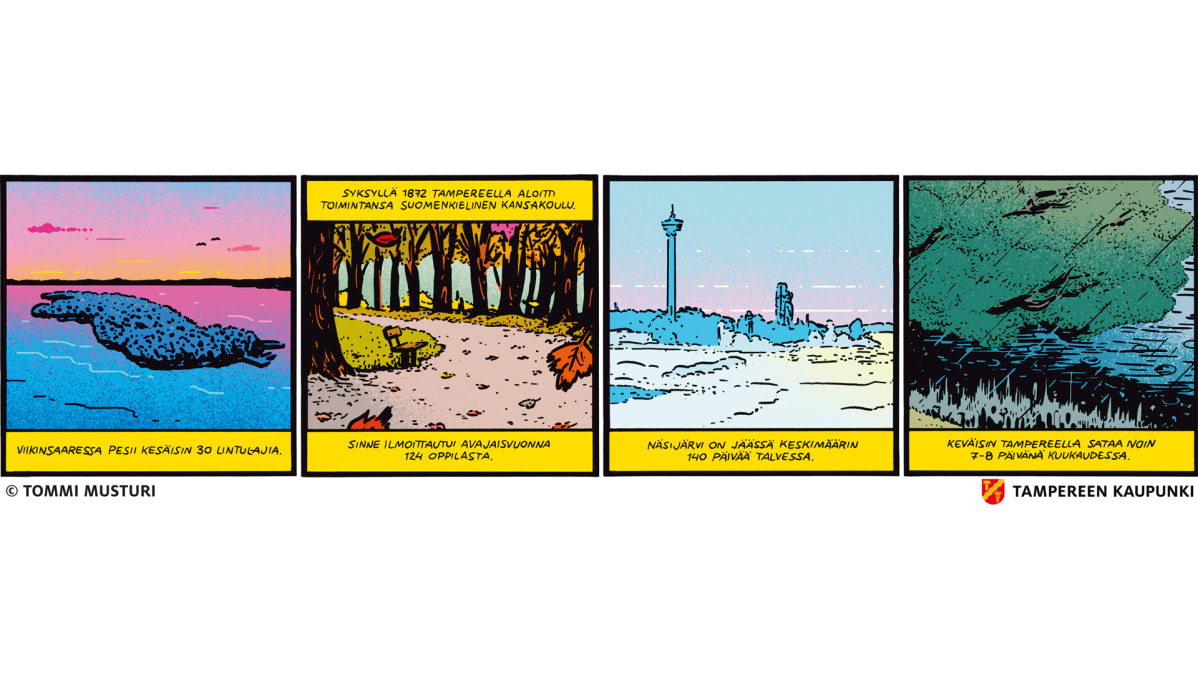 Tommi Musturin sarjakuva Vuodenajat