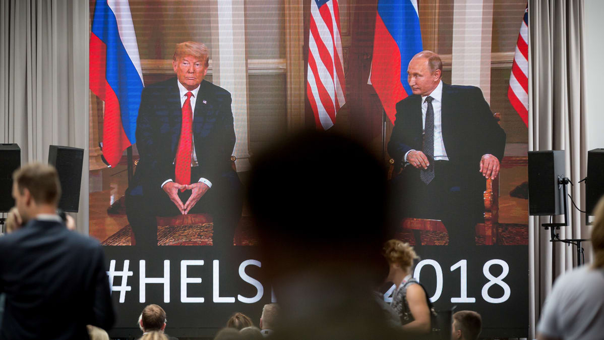Yleiskuvaa pressitilasta Helsingissä.