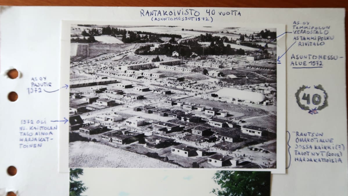 Rantakoiviston asuntomessualue vanhassa kuvassa