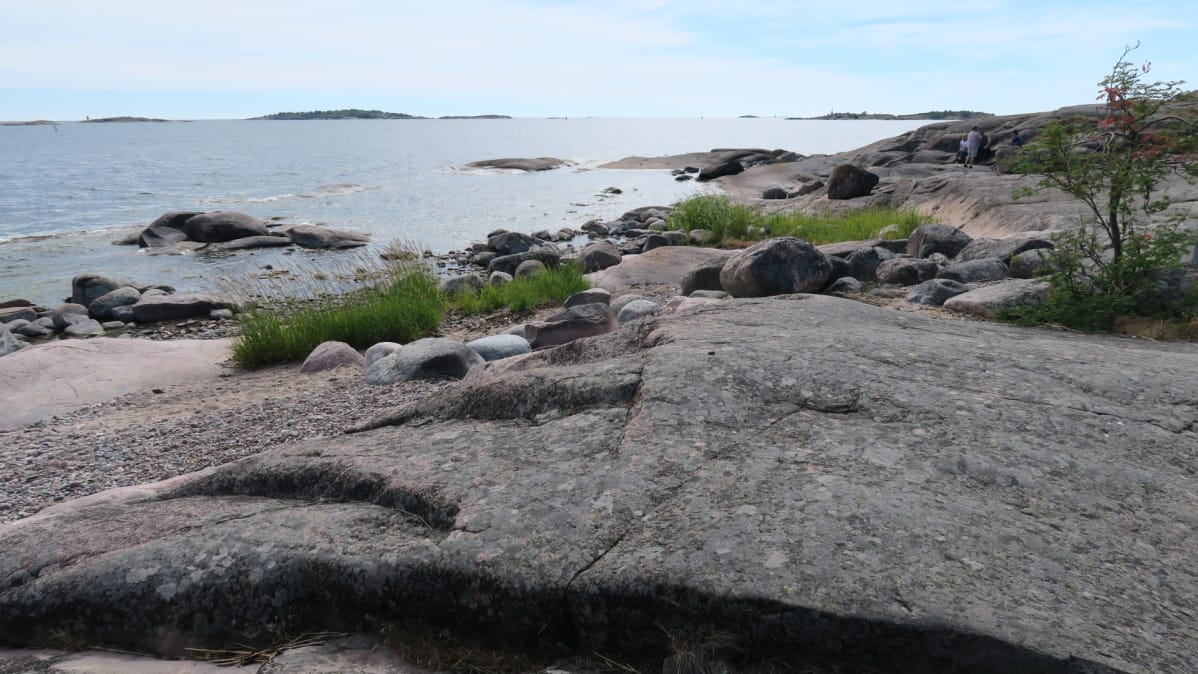 Merta ja kallioita Tulliniemen luontopolun alueella Hangossa.