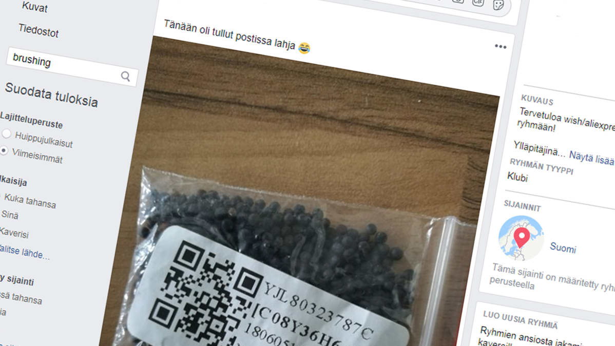 Kuvakaappaus Facebook-ryhmästä.