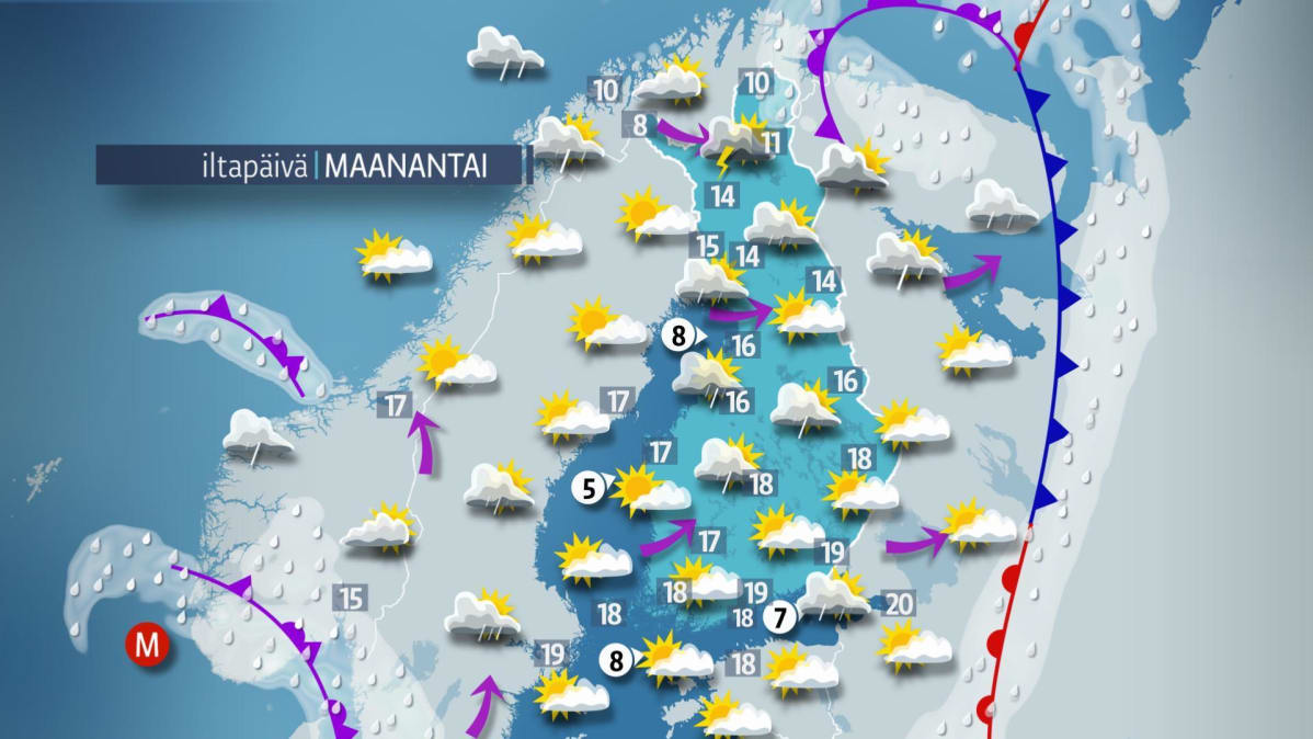 Maanantain sää