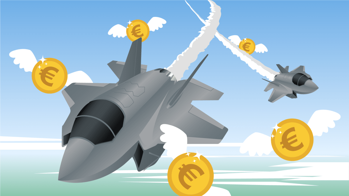 Kuvitus F-35 hävittäjistä