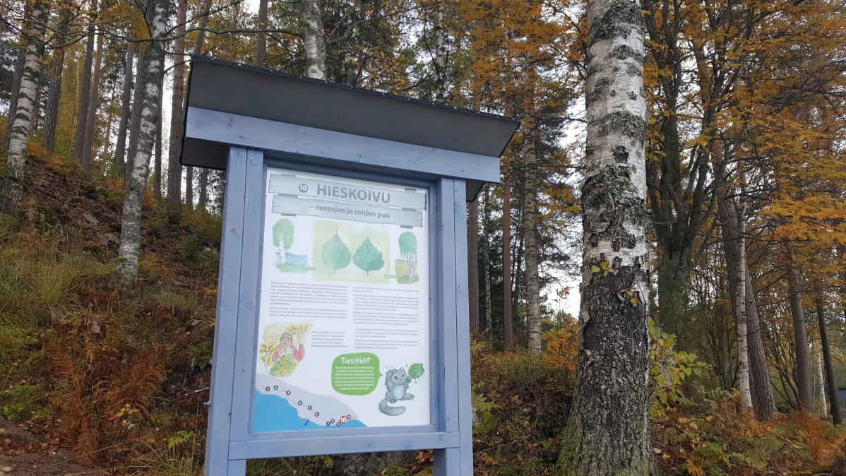 Lappeenrannan rantaraitin luontopolun opaste