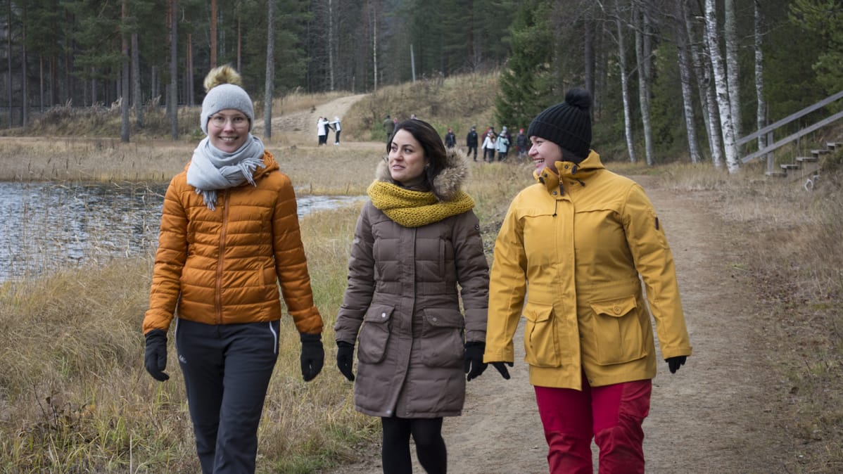 tutkija Maija Lipponen, tutkijatohtori Angela Moriggi ja yrittäjä Kirsi Puuronen