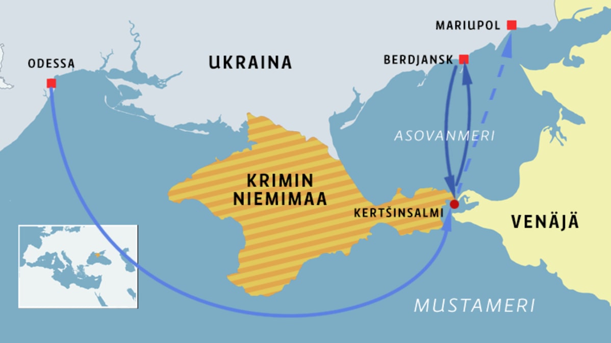 Karttagrafiikka Krimin niemimaasta