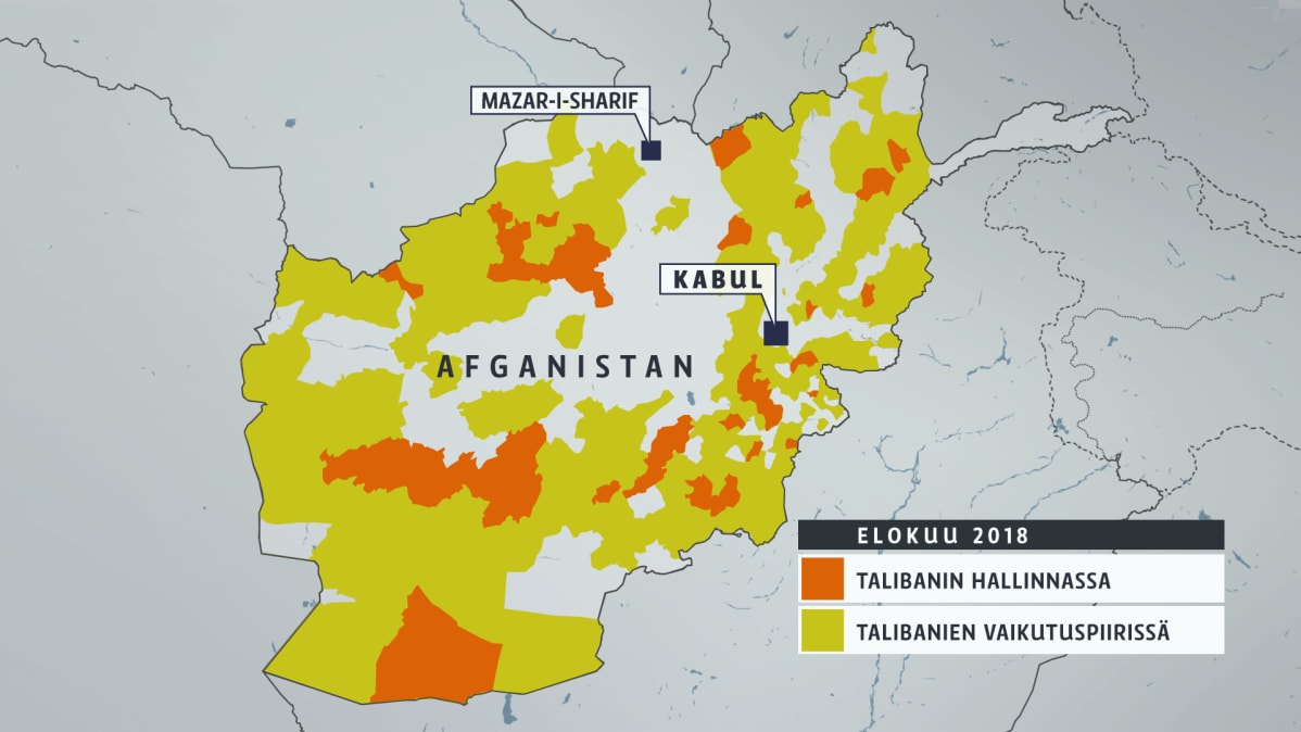Afganistanin Taliban alueet