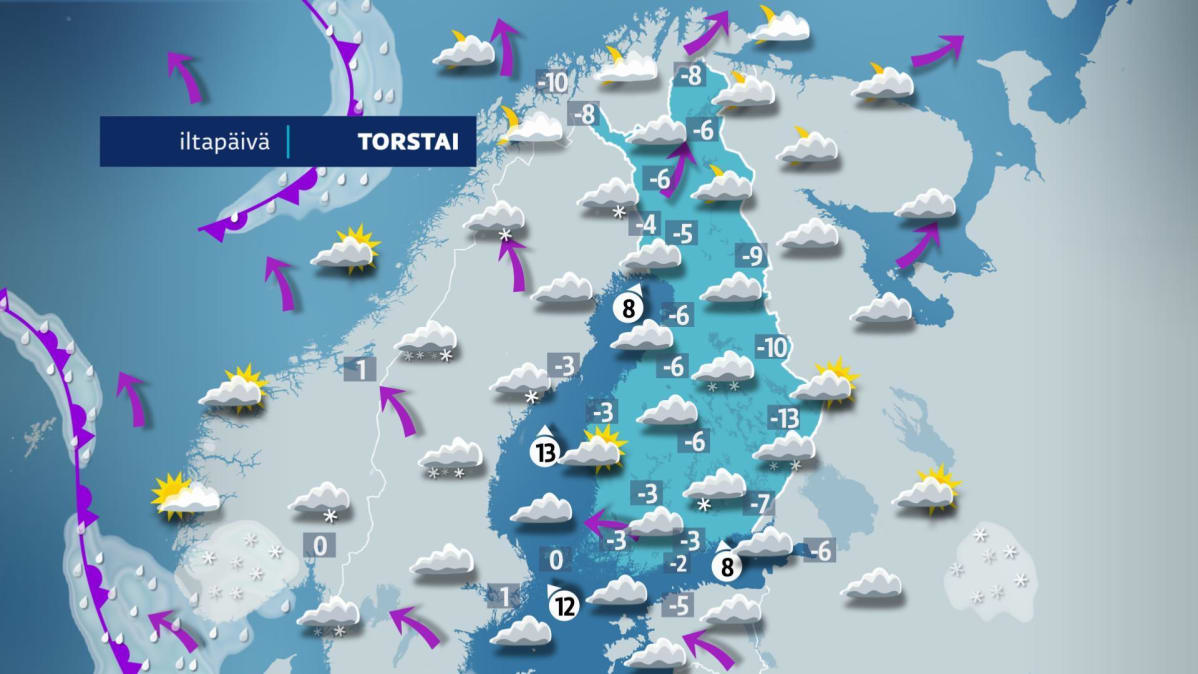 torstai sääkartta