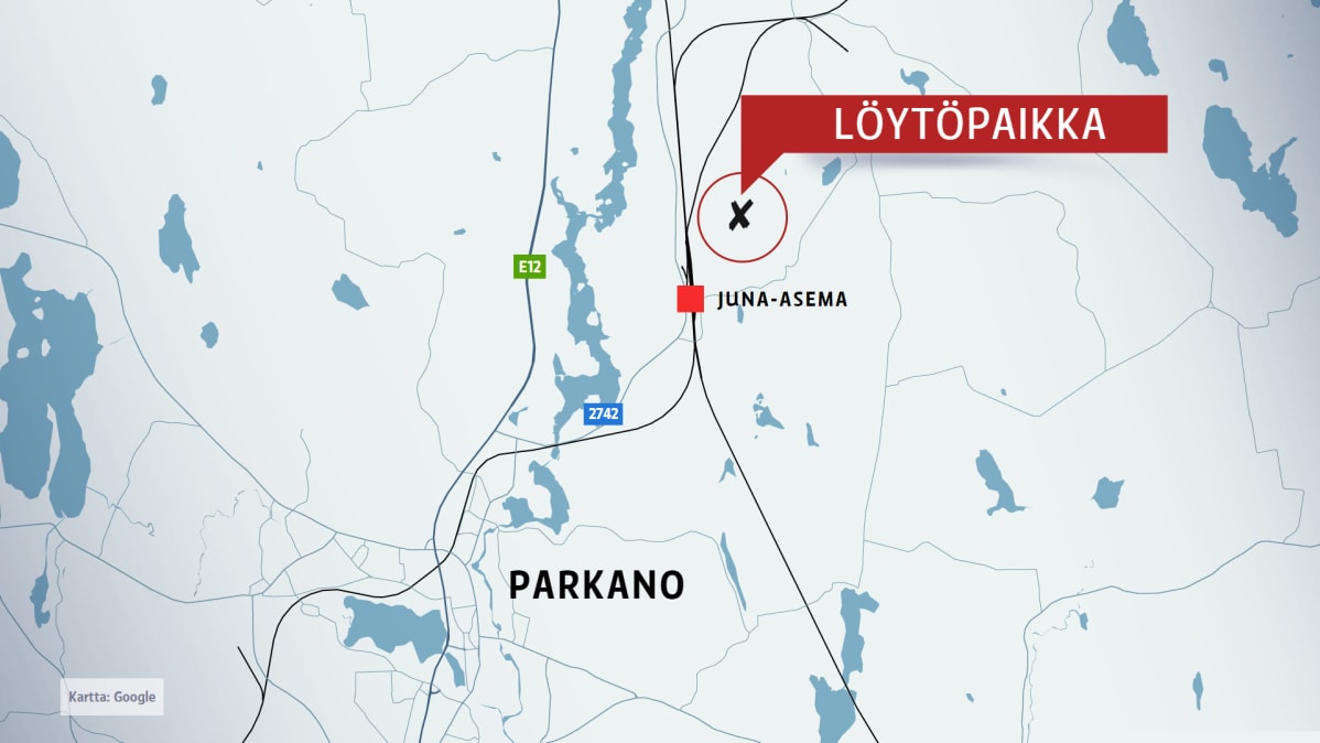 Uhri löydettiin läheltä Parkanon juna-asemaa