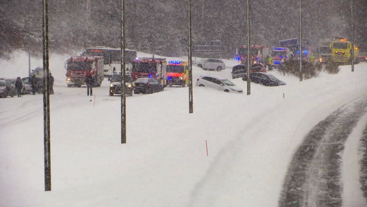 Kolarisuma Oulussa Nelostiellä 11.3.2019.