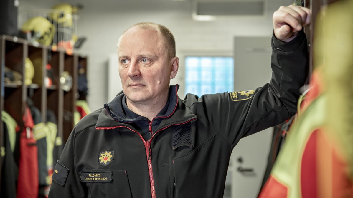 Palomies Jarmo Arpiainen Keski-Suomen pelastuslaitos, Äänekosken paloasema.