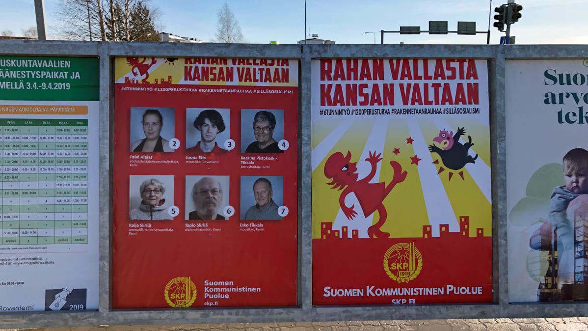 Vaalimainontaa Rovaniemellä 2019, Suomen Kommunistinen puolue