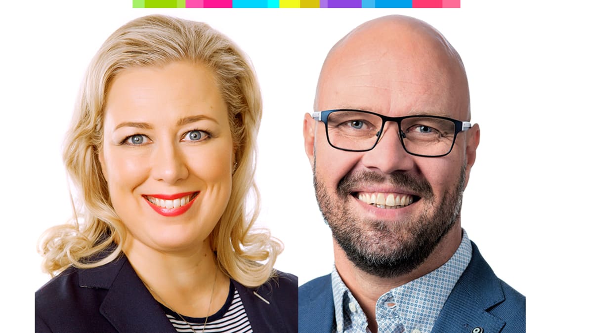 Jutta Urpilainen ja Kim Berg