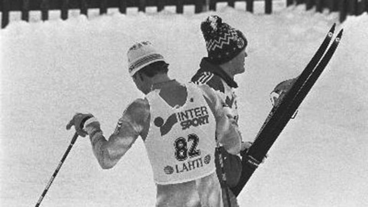 Harri Kirvesniemi voitti 15 km:n maailmanmestaruuden Lahdessa 1989.