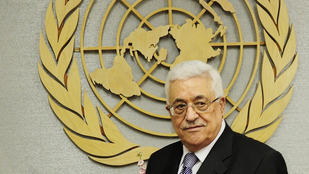 Palestiinalaisten presidentti Mahmoud Abbas Yk:n 66. yleiskokouksessa New Yorkissa 23. syyskuuta 2011.