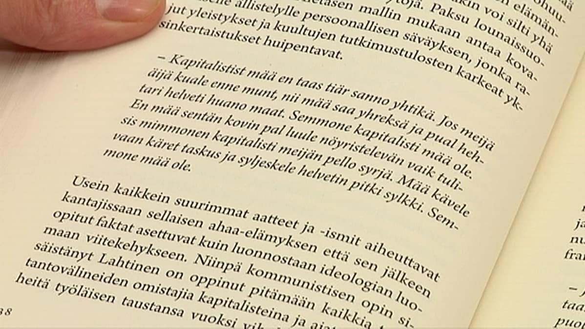 Sitaatti Tuntematon Sotilas -kirjasta Aika velikultia -kirjassa.