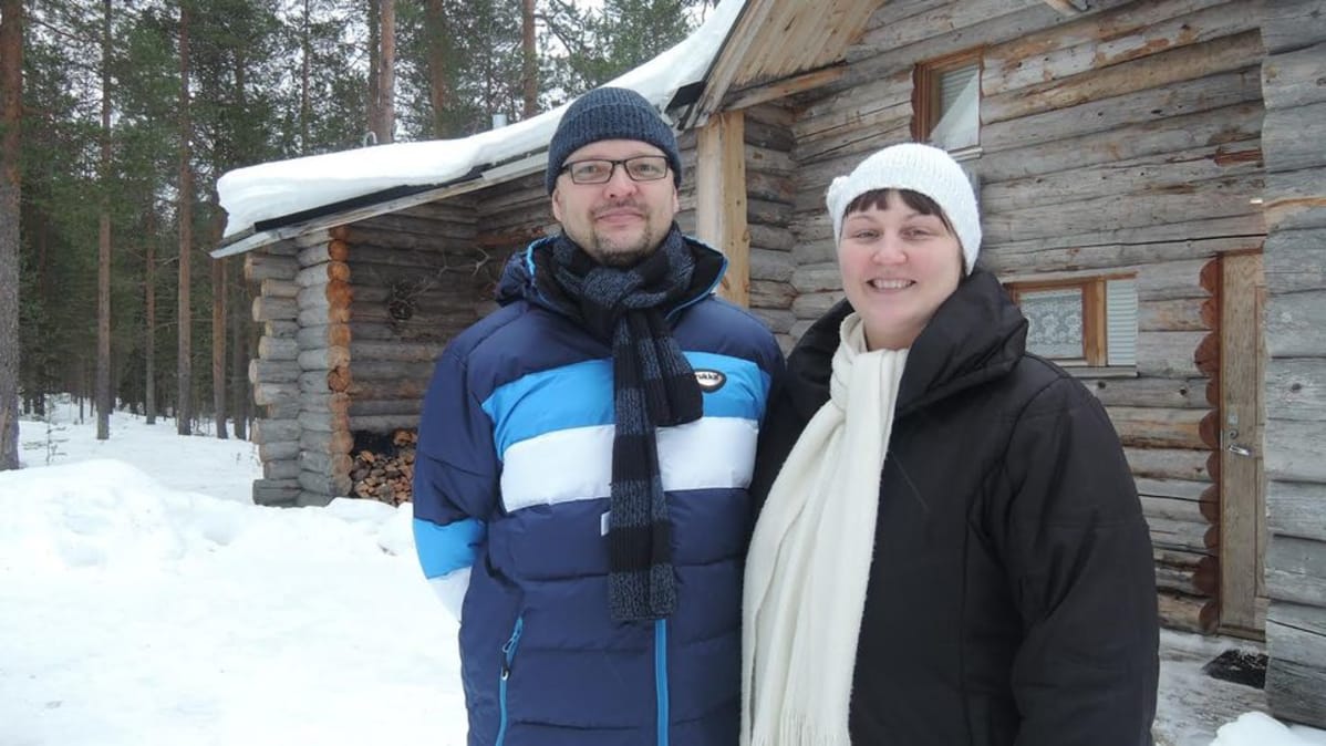 Björn Halen ja Henriikka Ritvos-Halen viihtyvät Suomutunturilla