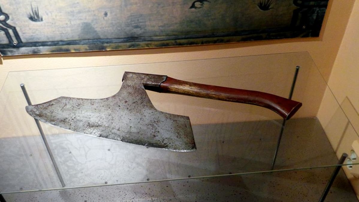 Kirves Keskusrikospoliisin Rikosmuseossa.