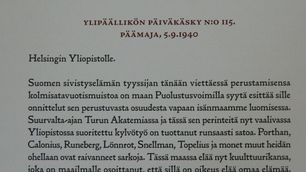 ylipäällkiön päiväkäsky
