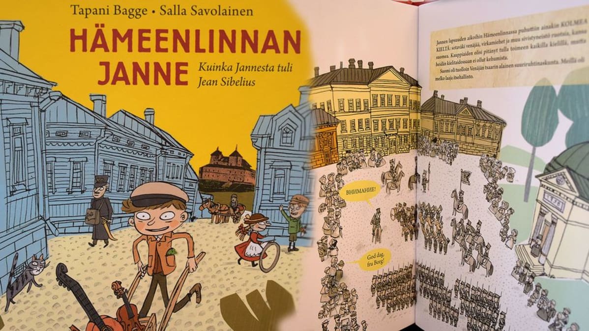 Hämeenlinnan Janne kirjan kansi ja kuvistusta