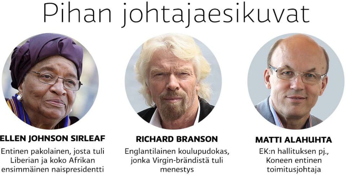 Ellen Johnson Sirleaf, Richard Branson ja Matti Alahuhta