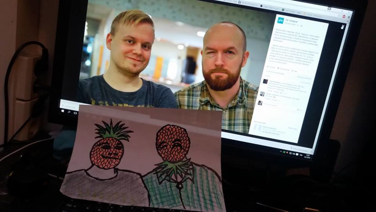 Pilakuva Jyrki Hakasesta ja Juha Kokkalasta