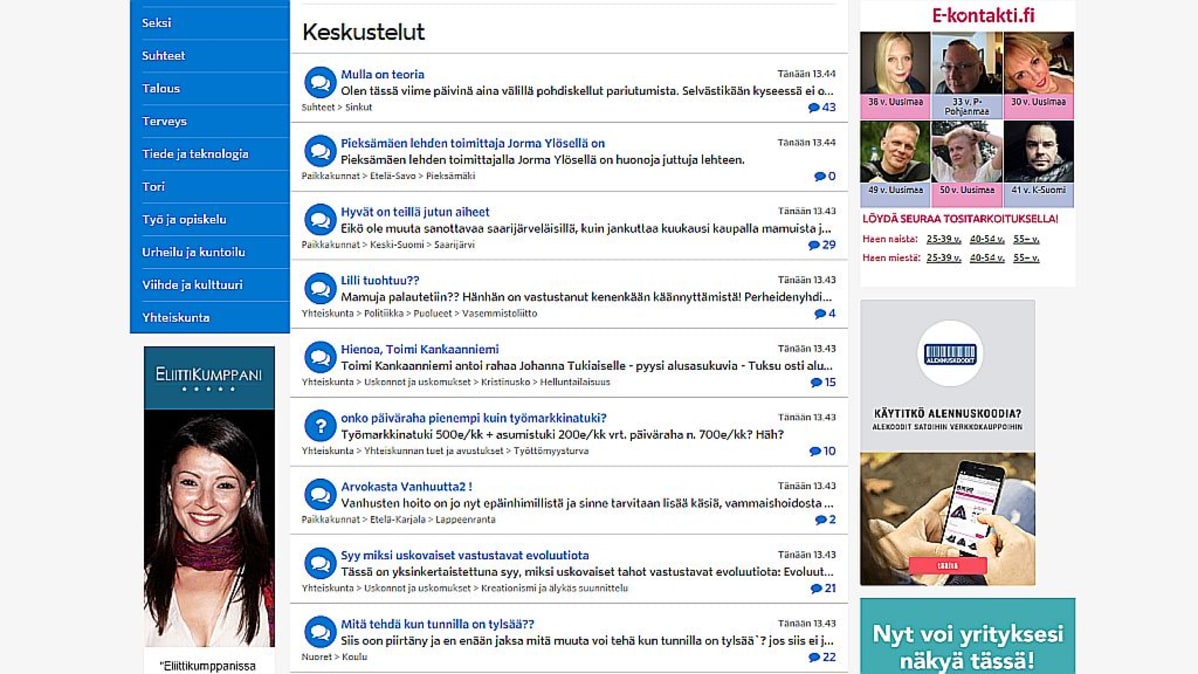 Suomi24-kanavalla sana on edelleen vapaa nimimerkin takaa.