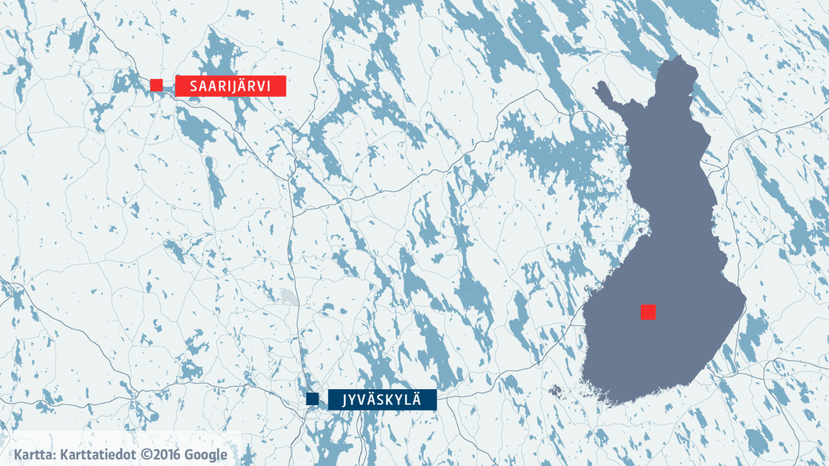 Kartta Saarijärven sijainnista