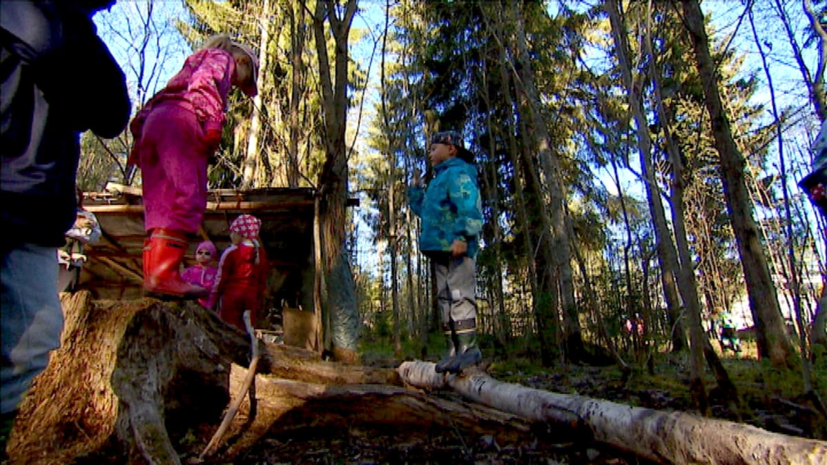 Eskarin elementtejä ovat aidot puut, metsäpolut ja monimuotoiset kivet.